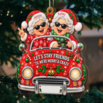 Custom Name Christmas Gifts for Friends - Personalized Wooden Ornament