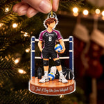 Custom Name & Number Volleyball Gifts for Players - Personalized Acrylic Ornament - Born To Play