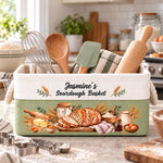 Custom Name Sourdough Baking Gifts for Bread Lovers - Personalized Storage Basket - Sourdough Basket