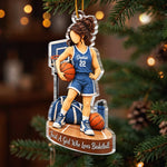 Custom Name Basketball Gifts for Kids - Personalized Acrylic Ornament - Built To Compete