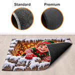 Santa Through the Chimney Christmas Decor - Festive Doormat - Santa Is Coming