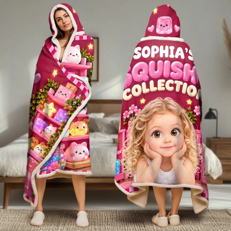 Custom Name Squishy Collection Gifts for Kids - Personalized Wearable Blanket Hoodie - My Little Corner