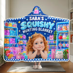 Custom Name Colorful Squishy Shopping Gifts for Kids - Personalized Wearable Blanket Hoodie - Squishy Hunter