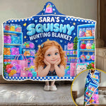 Custom Name Colorful Squishy Shopping Gifts for Kids - Personalized Wearable Blanket Hoodie - Squishy Hunter