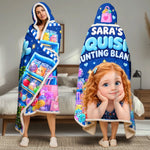 Custom Name Colorful Squishy Shopping Gifts for Kids - Personalized Wearable Blanket Hoodie - Squishy Hunter