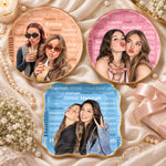 Custom Photo Best Friend Gifts for Women - Personalized Jewelry Dish