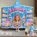 Custom Name Rainbow Squishy Shop Gifts for Kids - Personalized Wearable Blanket Hoodie - Squishy Shopping