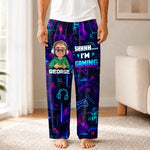 Custom Name Gamer Gifts for Kids - Personalized Pajamas Pants - Shhh I'm Gaming