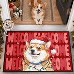 Custom Photo Christmas Welcome Decor - Personalized Doormat - Welcome To The Pawlidays
