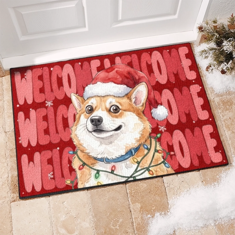 Custom Photo Christmas Welcome Decor - Personalized Doormat - Welcome To The Pawlidays