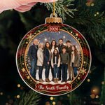 Custom Family Photo Christmas Gifts - Personalized Acrylic Ornament - All Hearts Under One Roof