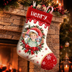 Custom Photo Christmas Stocking Gifts for Kids and Pets - Personalized Christmas Stocking - Bring On The Goodies
