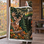 Custom Name Hunting Gifts for Hunters - Personalized Wearable Blanket Hoodie - Hunting Time