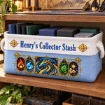 Custom Name Dragon Collector Gifts for Fantasy Fans - Personalized Storage Basket