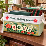 Custom Name Mahjong Corner Decor - Personalized Storage Basket