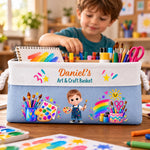 Custom Name Art & Craft Gifts for Kids - Personalized Storage Basket