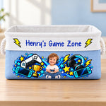 Custom Name Gamer Gifts for Kids - Personalized Storage Basket