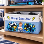 Custom Name Gamer Gifts for Kids - Personalized Storage Basket