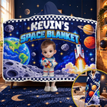 Custom Name Space Explorer Gifts for Kids - Personalized Wearable Blanket Hoodie - Future Space Explorer