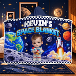 Custom Name Space Explorer Gifts for Kids - Personalized Wearable Blanket Hoodie - Future Space Explorer