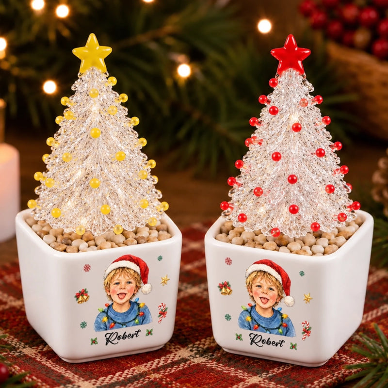 Custom Name Christmas Gifts for Kids - Personalized Glass Everlasting Christmas - Uniquely