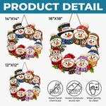 Custom Name Snowman Family Christmas Decor - Personalized Custom Shaped Wood Sign - Our Kind Of Snow Squad