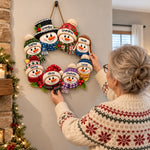 Custom Name Snowman Family Christmas Decor - Personalized Custom Shaped Wood Sign - Our Kind Of Snow Squad