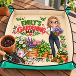 Custom Name Gardening Gifts for Plant Lovers - Personalized Foldable Gardening Mat