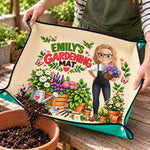 Custom Name Gardening Gifts for Plant Lovers - Personalized Foldable Gardening Mat
