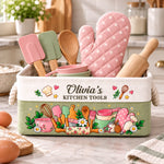 Custom Name Kitchen Tools Gifts for Bakers - Personalized Storage Basket - Dream Cookies