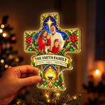 Custom Family Photo Nativity Christmas Decor - Personalized LED Tree Topper - Christmas Spirit