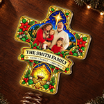 Custom Family Photo Nativity Christmas Decor - Personalized LED Tree Topper - Christmas Spirit