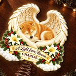 Custom Name Memorial Pet Christmas Decor - Personalized LED Tree Topper - Light From Heaven