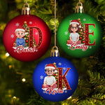 Custom Name Christmas Family Gifts - Personalized Full Wrap Ball Ornament - Making Christmas Memories