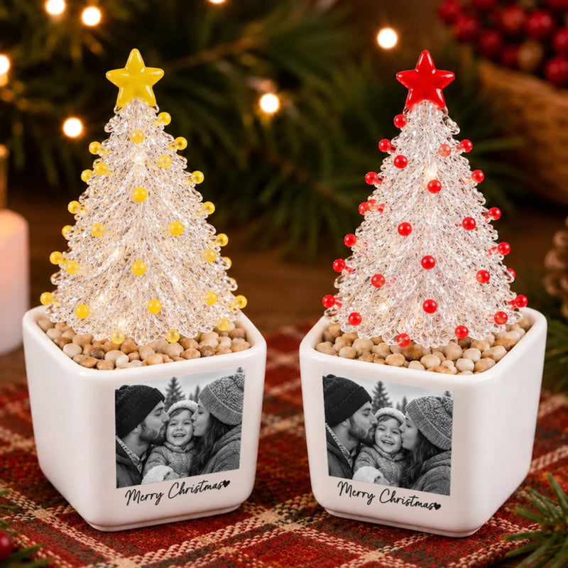 Custom Photo Christmas Decor - Personalized Glass Everlasting Christmas
