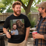 Custom Bigfoot Adventure Photo Gifts for Men - Personalized Comfort T-Shirt - Funny Selfie