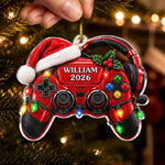 Custom Name Gaming Christmas Gifts for Gamers - Personalized Acrylic Ornament - Night Games