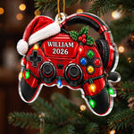 Custom Name Gaming Christmas Gifts for Gamers - Personalized Acrylic Ornament - Night Games