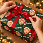 Custom Photo Christmas Gifts for Kids - Personalized Wrapping Paper - Too Cute To Unwrap