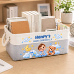 Custom Name Baby Essentials Gifts for New Parents - Personalized Storage Basket - Small Wonders Big Smiles