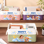 Custom Name Baby Essentials Gifts for New Parents - Personalized Storage Basket - Small Wonders Big Smiles