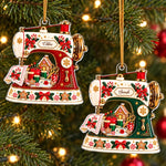 Custom Name Christmas Sewing Machine Gifts for Seamstresses - Personalized Acrylic Ornament - Making Things