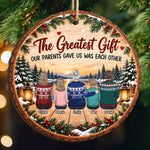 Custom Name Christmas Family Gifts - Personalized Wooden Ornament - The Greatest Gift