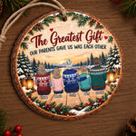 Custom Name Christmas Family Gifts - Personalized Wooden Ornament - The Greatest Gift