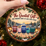 Custom Name Christmas Family Gifts - Personalized Wooden Ornament - The Greatest Gift