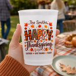 Custom Name Thanksgiving Gifts for Family - Personalized Plastic Cups