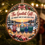 Custom Name Family Christmas Gifts - Personalized Wooden Ornament - Cherish Time