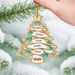 Custom Family Member Name Christmas Tree Decor - Personalized Acrylic Ornament - Lucky Stars