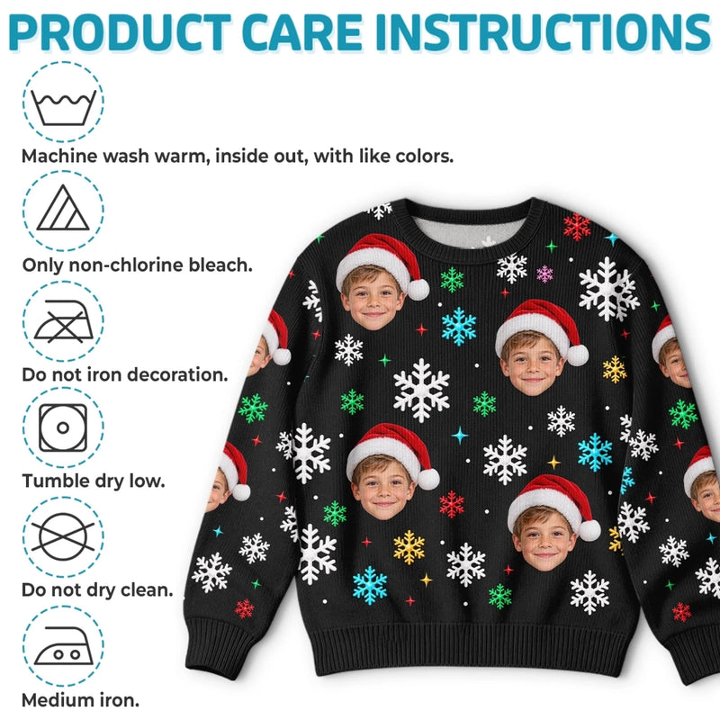 Custom Photo Christmas Gifts for Kids - Personalized Christmas Sweater