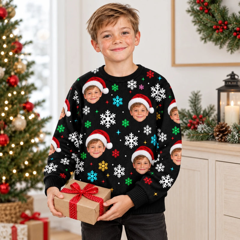 Custom Photo Christmas Gifts for Kids - Personalized Christmas Sweater